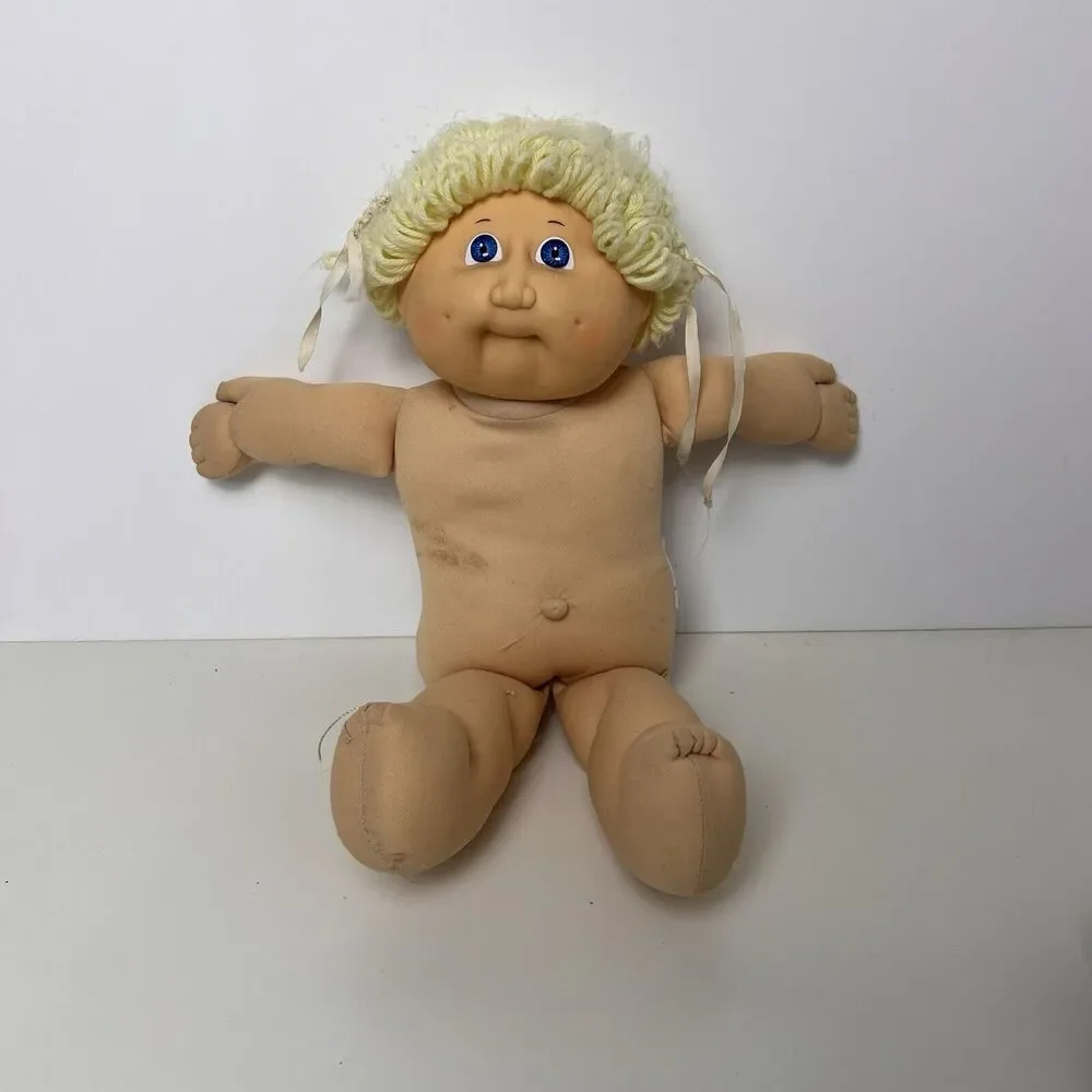Vintage 80s Cabbage Patch Kids Blonde Hair Red Signature PA-1044